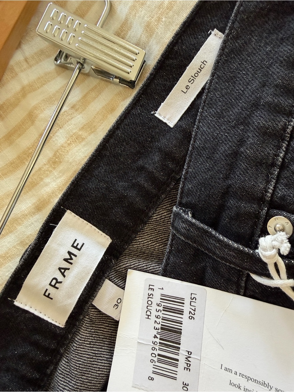 Frame Denim Womens Le Slouch Low Rise Straight-Leg Jeans 100% Cotton Size 30 NWT - Picture 4 of 9
